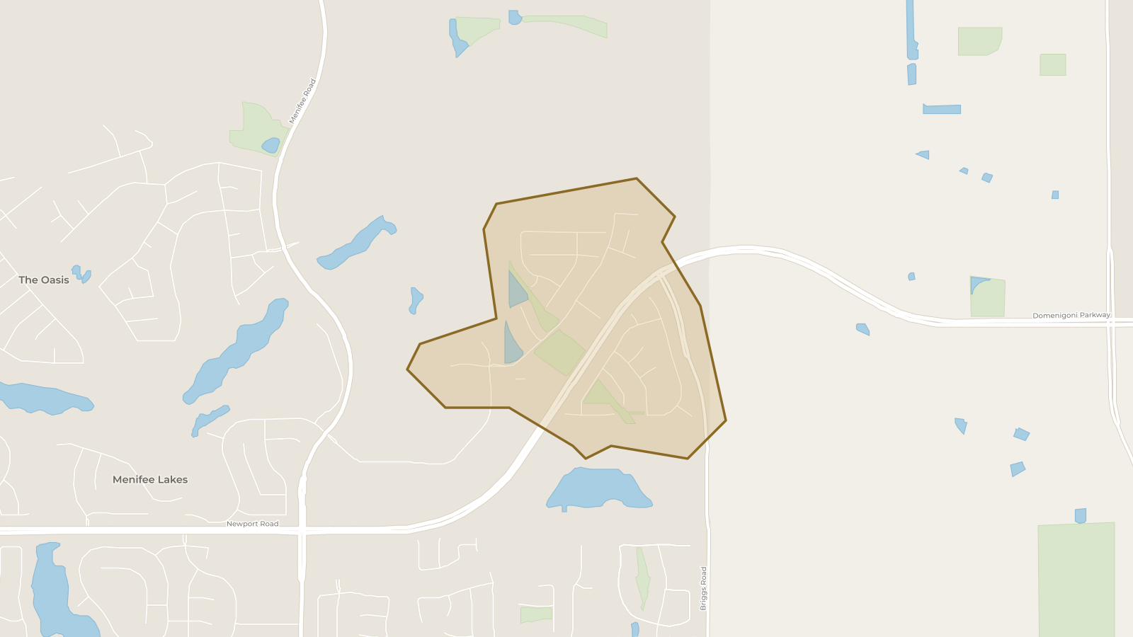 Map showing the boundary of Banner Park and the communities around it