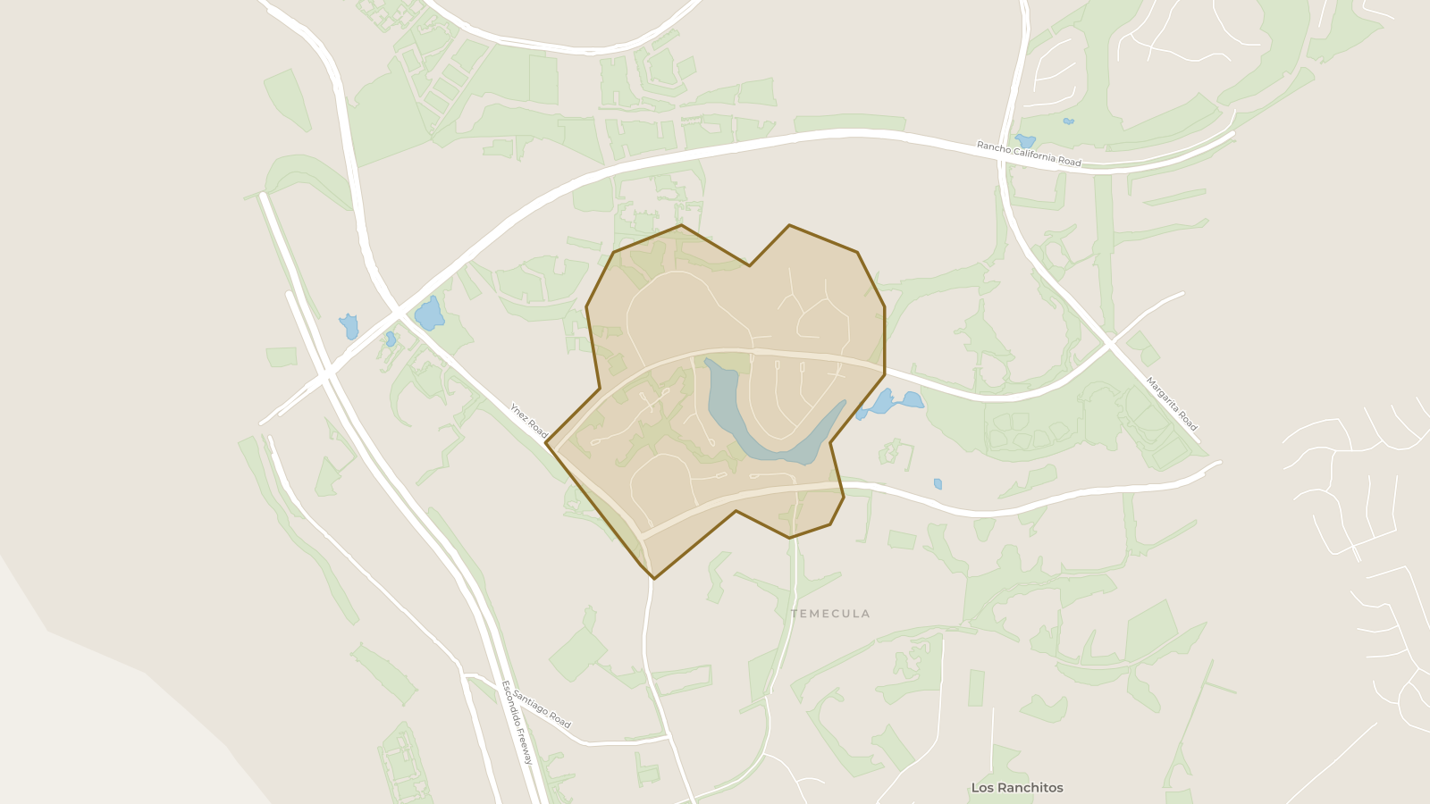 Map showing the boundary of Lake Village and the communities around it