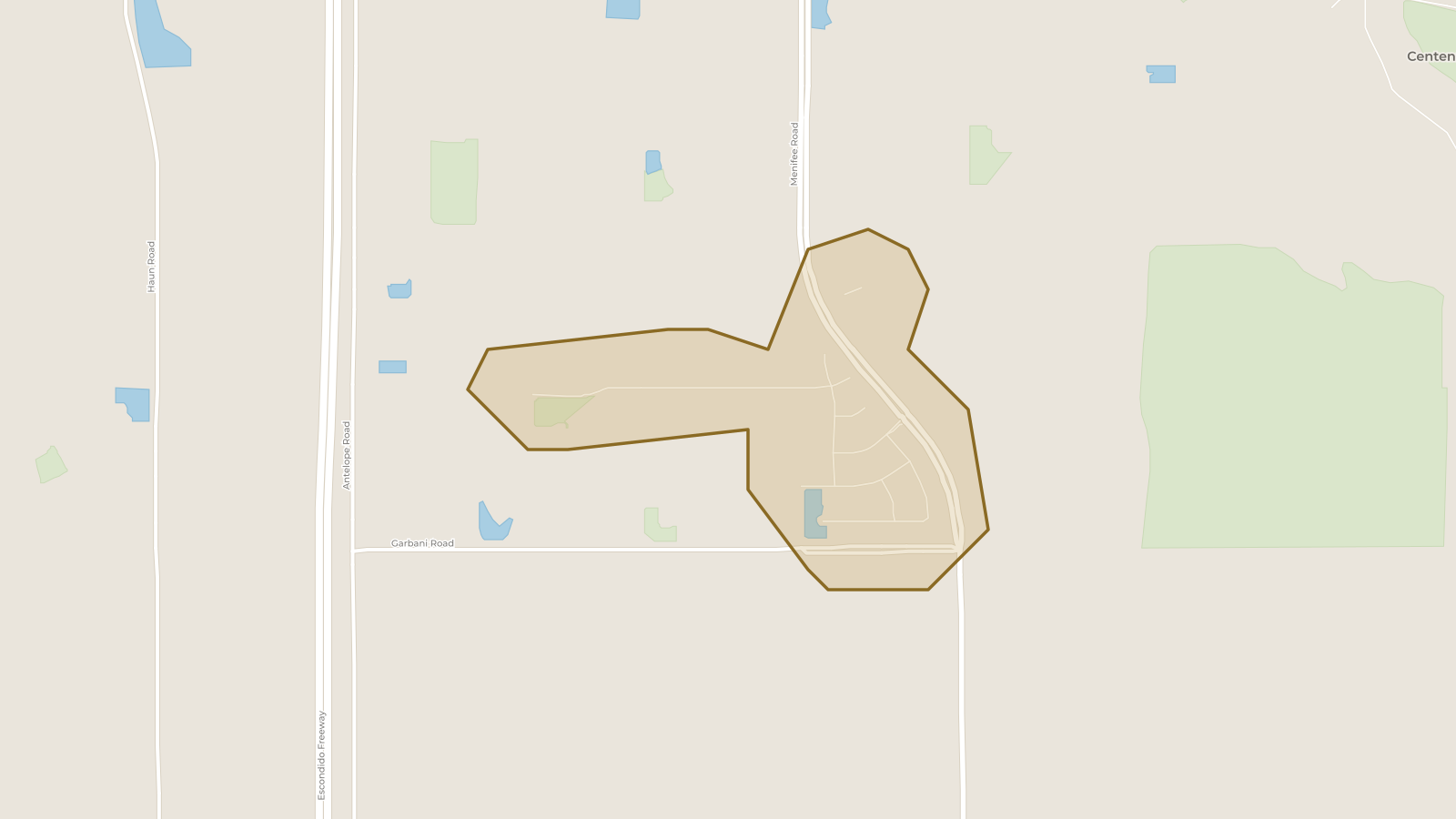 Map showing the boundary of Rolling Hills and the communities around it