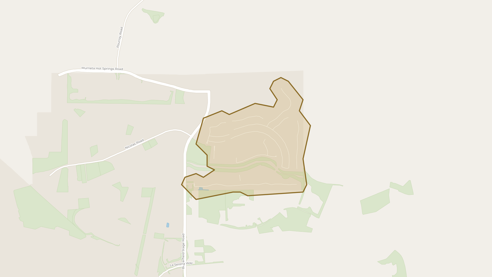 Map showing the boundary of Sommers Bend and the communities around it