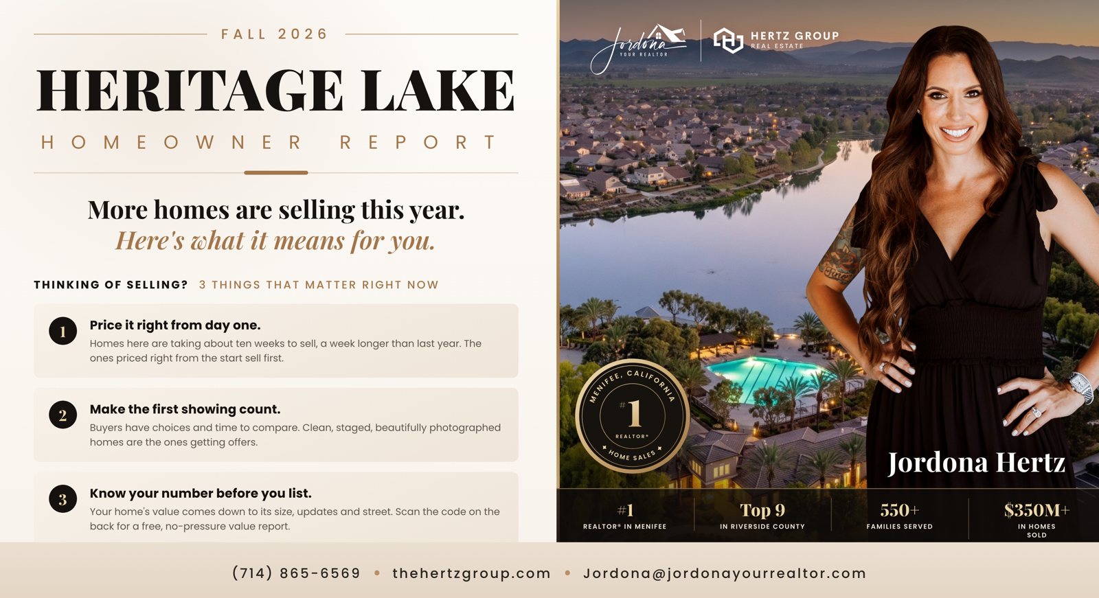 The Heritage Lake Homeowner Report postcard from Jordona Hertz