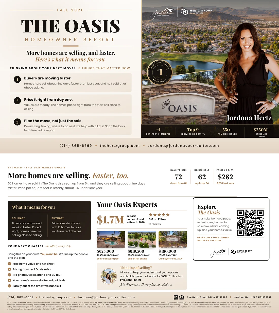 The Oasis Fall 2026 postcard from Jordona Hertz, front and back